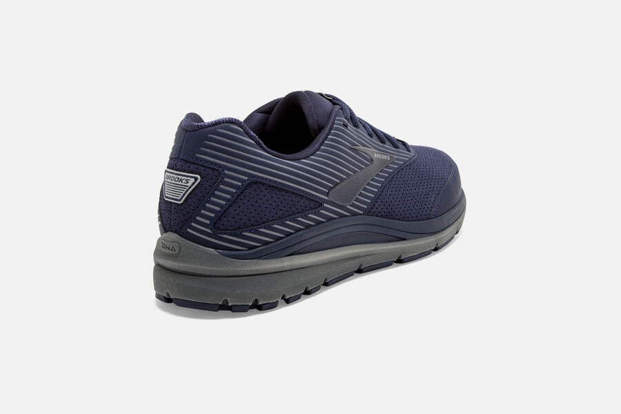 Brooks Running Shoes Mens Navy - Addiction Walker Suede - 3065-JXWRS